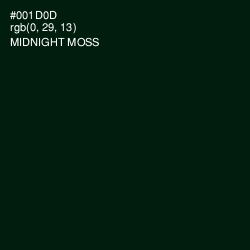 #001D0D - Midnight Moss Color Image